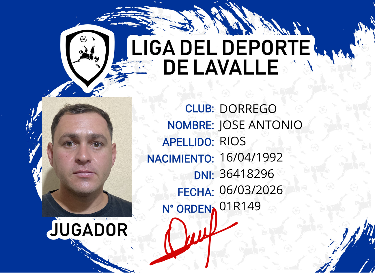 Foto carnet RIOS JOSE ANTONIO