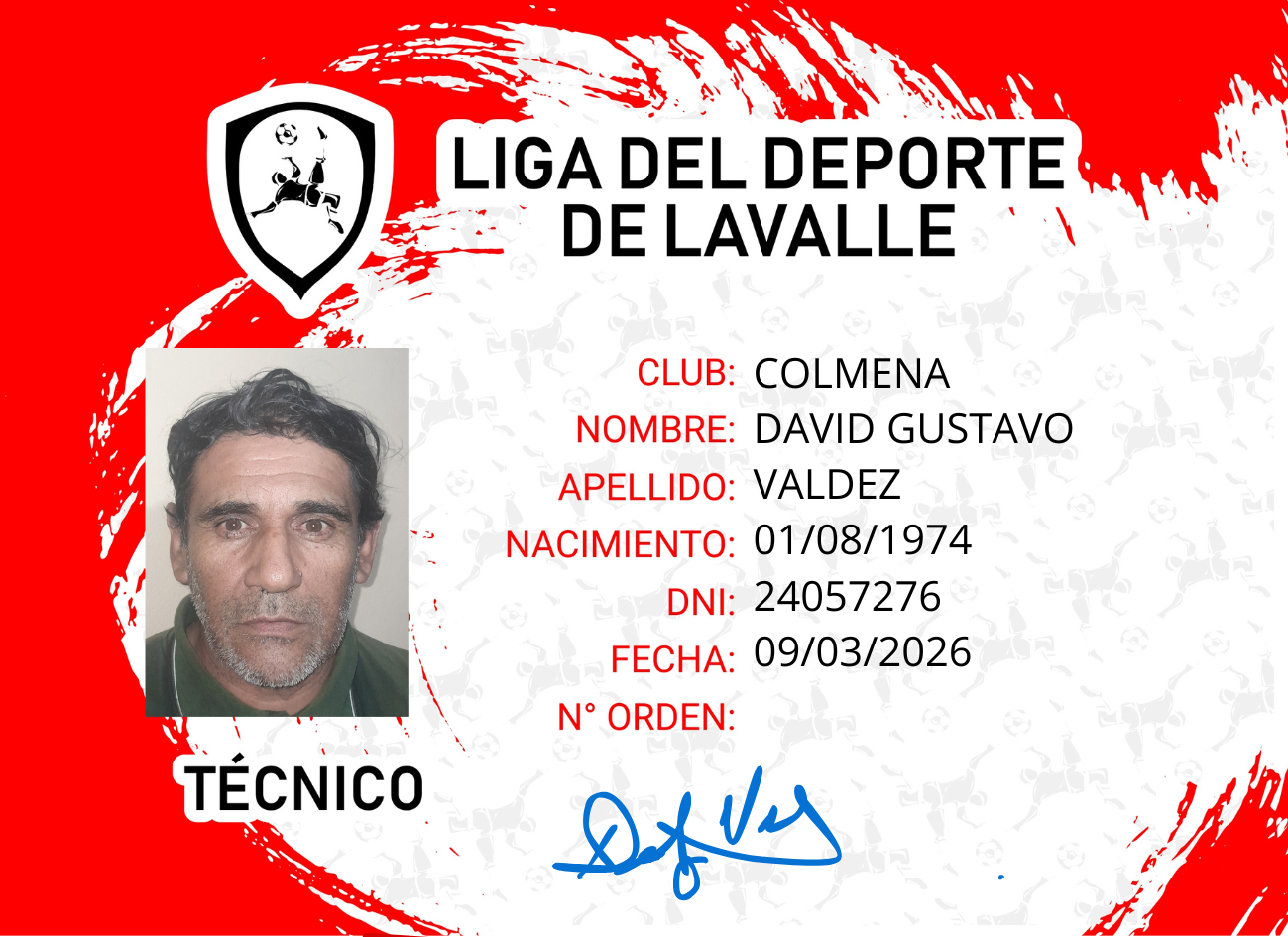 Foto carnet VALDEZ, DAVID GUSTAVO