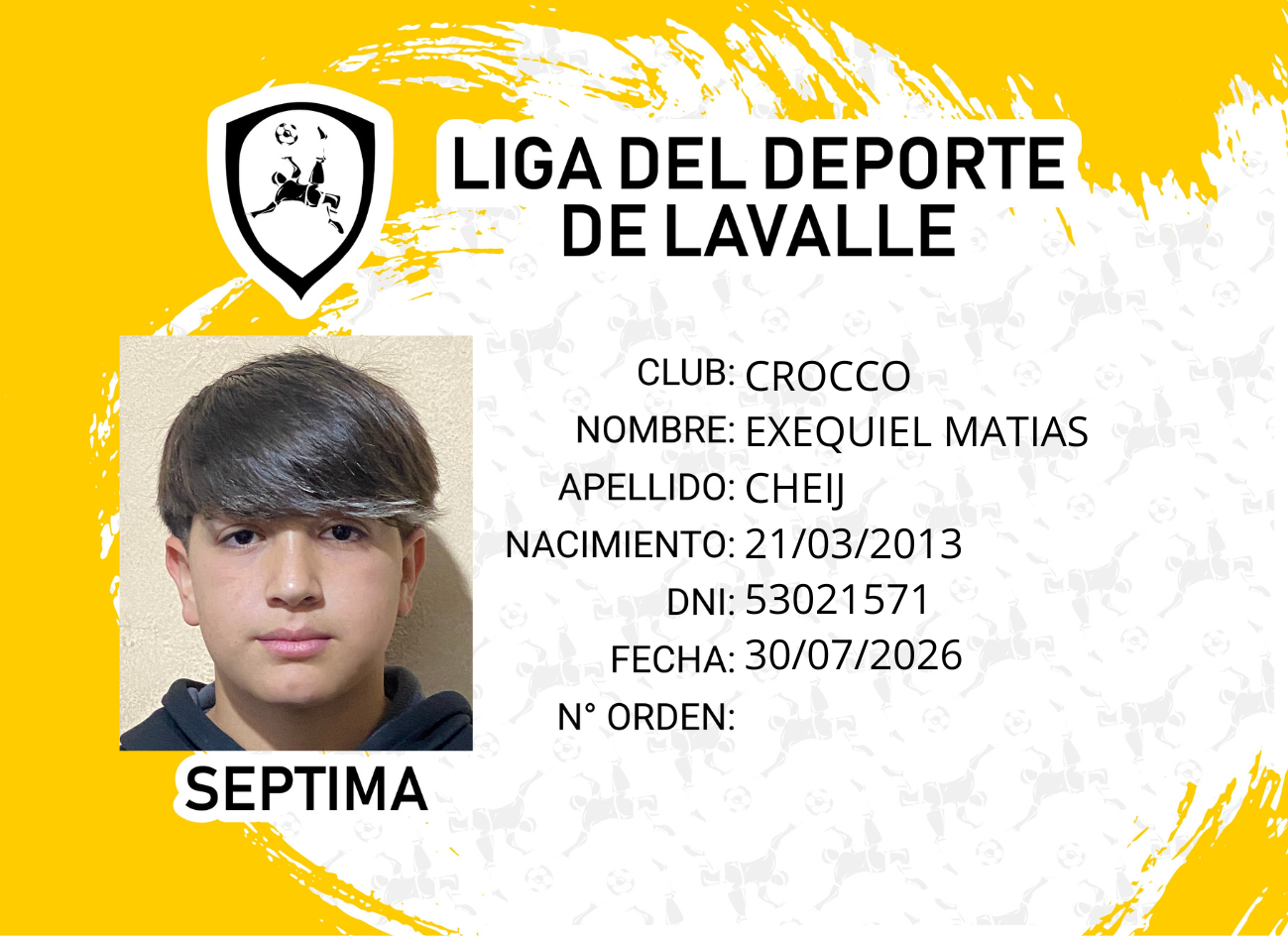 Foto carnet CHEIJ, EXEQUIEL MATIAS