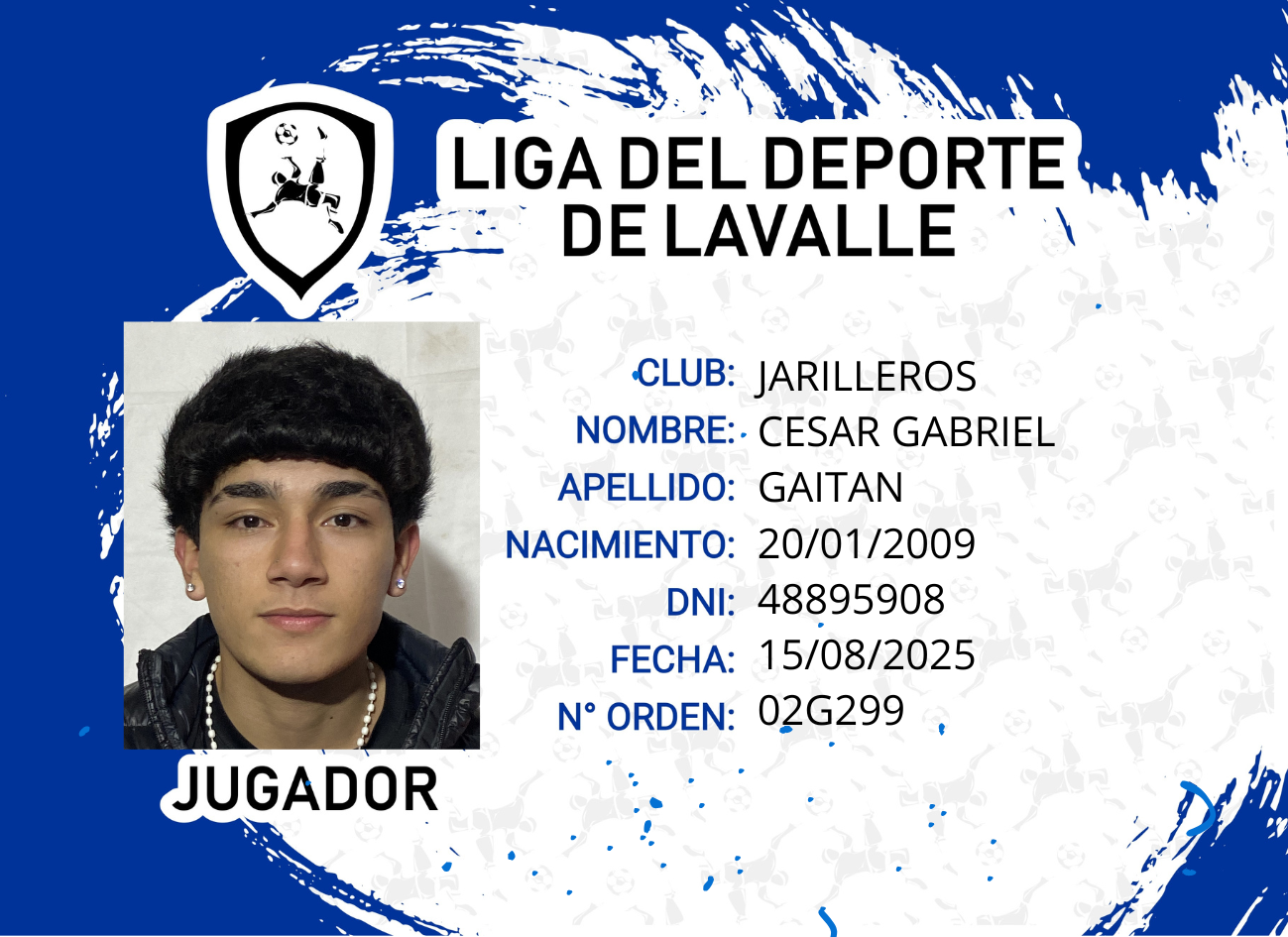 Foto carnet GAITAN CESAR GABRIEL