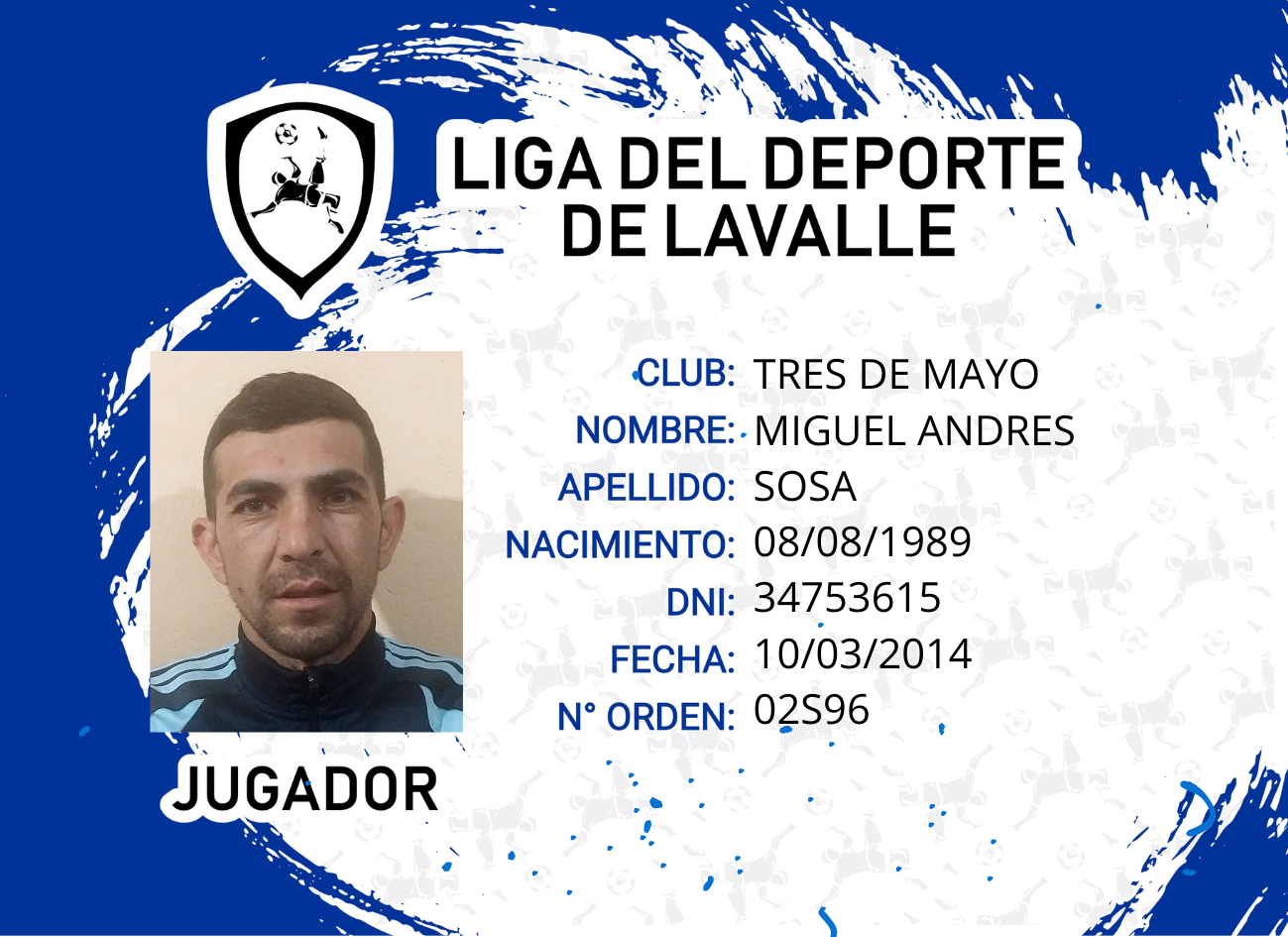 Foto carnet SOSA MIGUEL