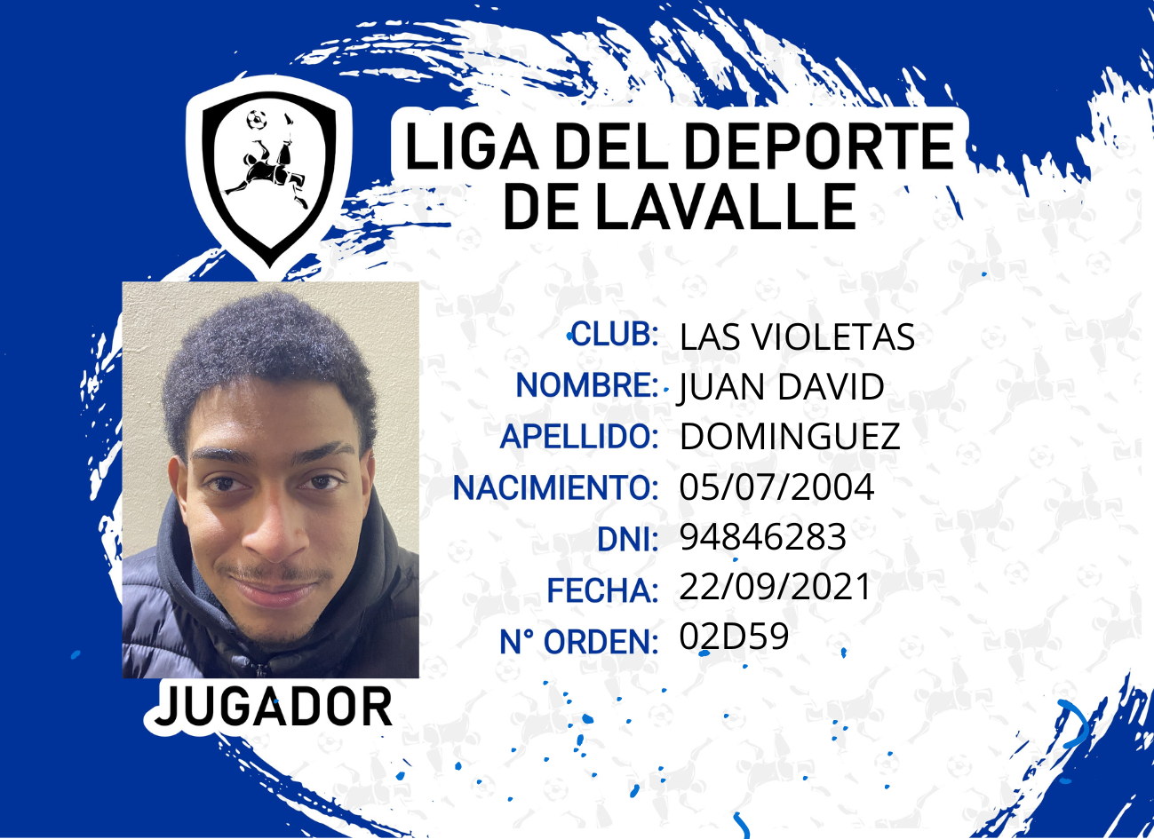 Foto carnet DOMINGUEZ, JUAN DAVID