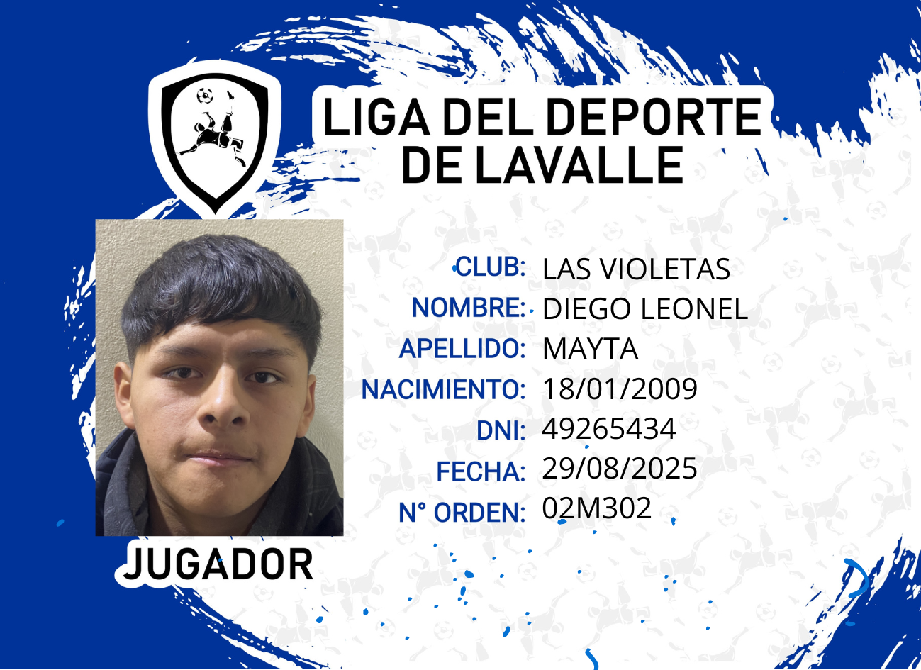 Foto carnet MAYTA, DIEGO LEONEL