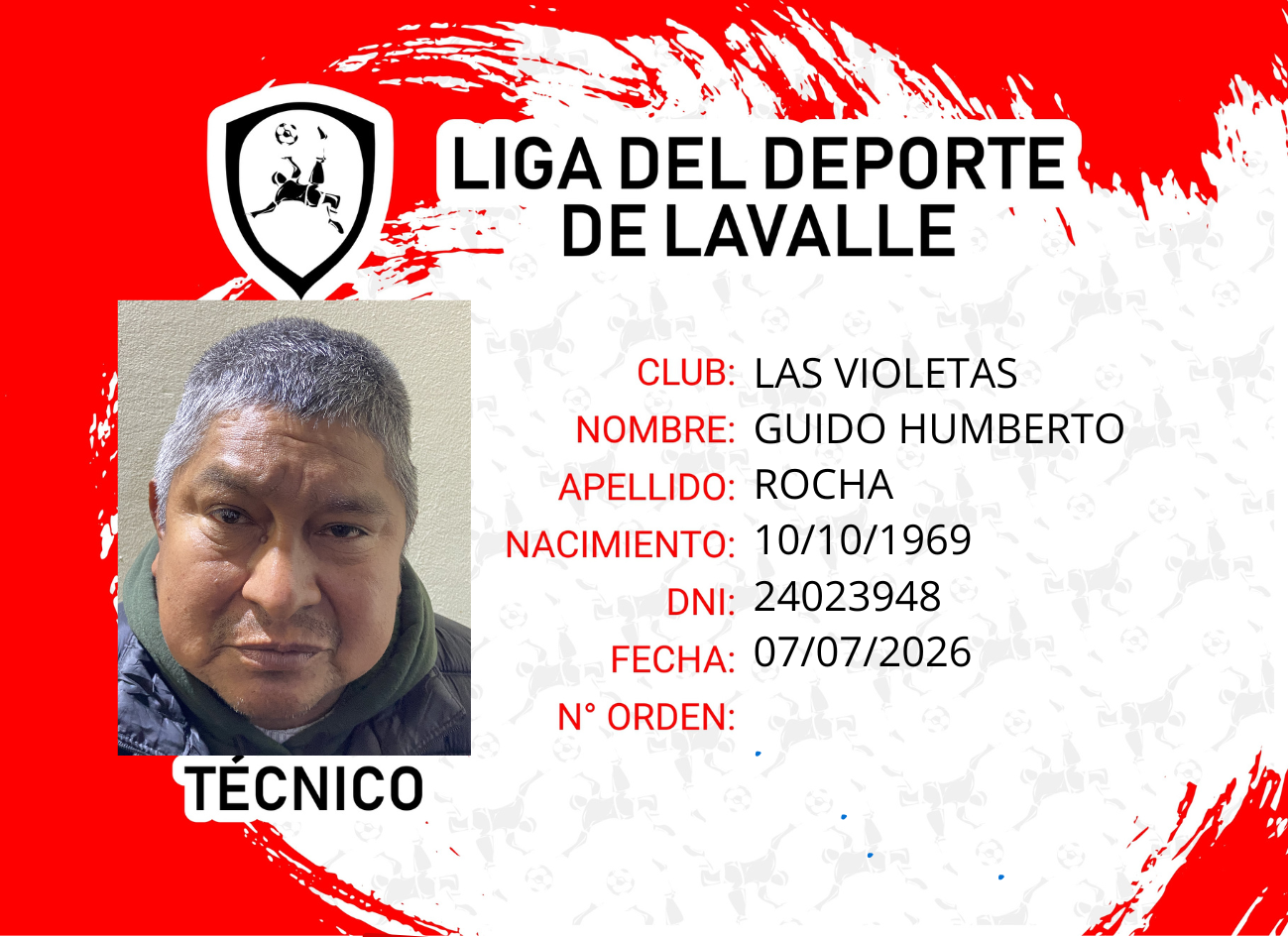 Foto carnet ROCHA, GUIDO HUMBERTO