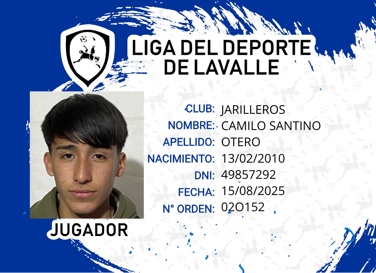 Foto carnet OTERO CAMILO SANTINO