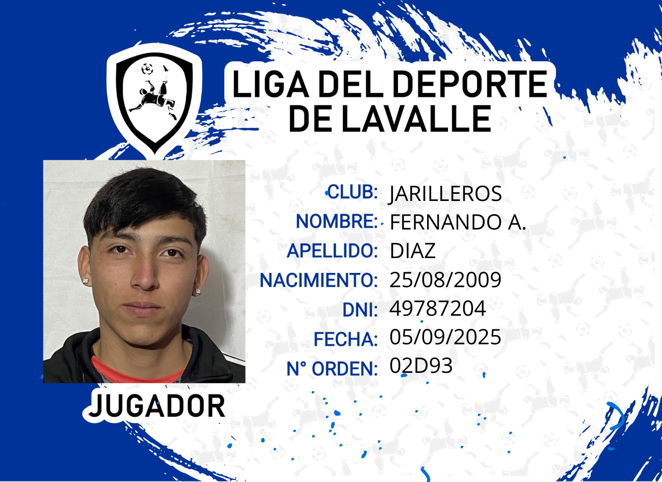 Foto carnet DIAZ FERNANDO