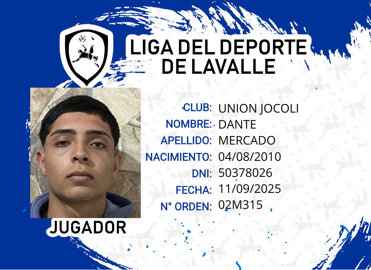 Foto carnet MERCADO, DANTE