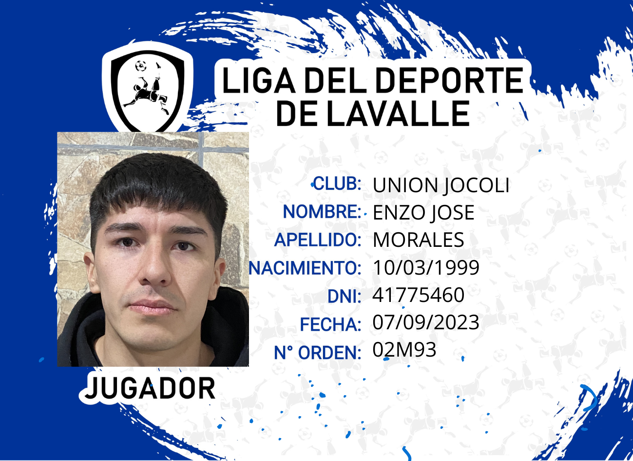 Foto carnet MORALES, ENZO JOSE