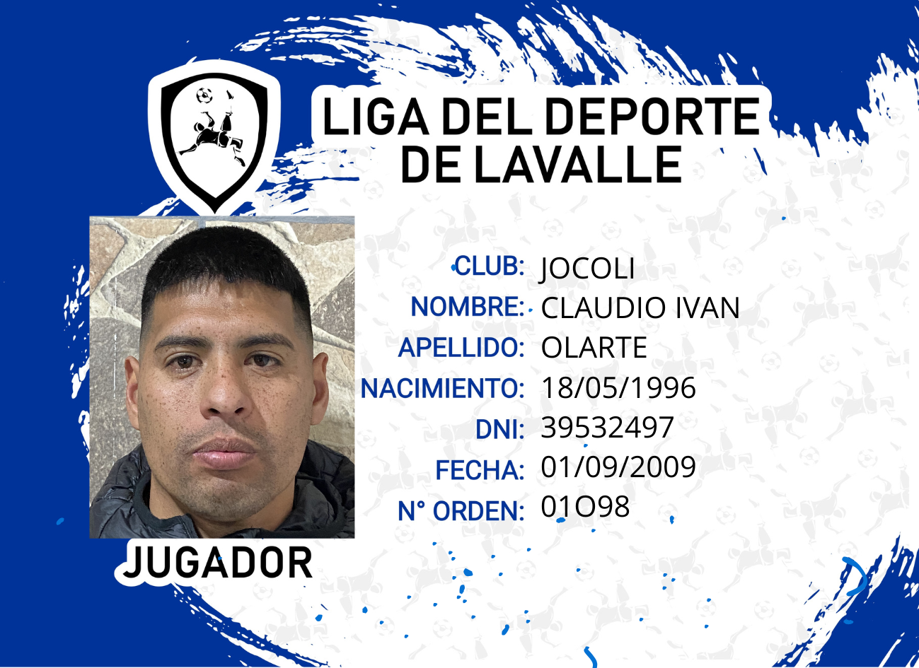 Foto carnet OLARTE, CLAUDIO IVAN