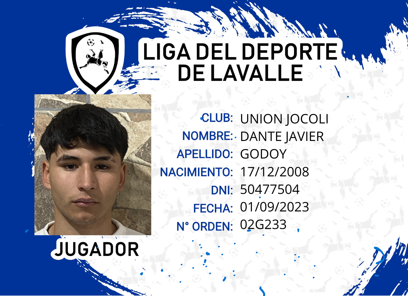 Foto carnet GODOY, DANTE JAVIER