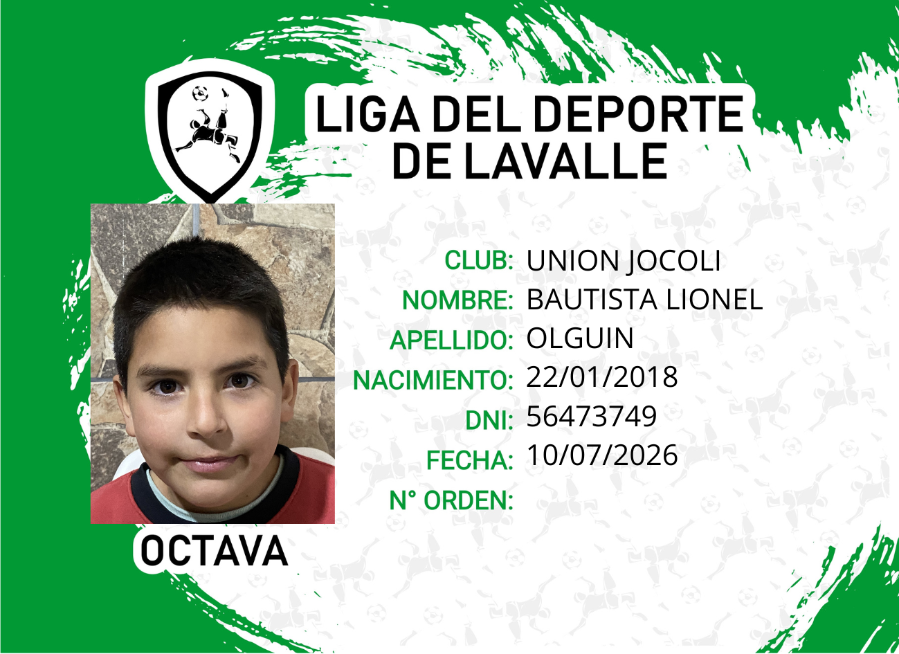 Foto carnet OLGUIN, BAUTISTA LIONEL
